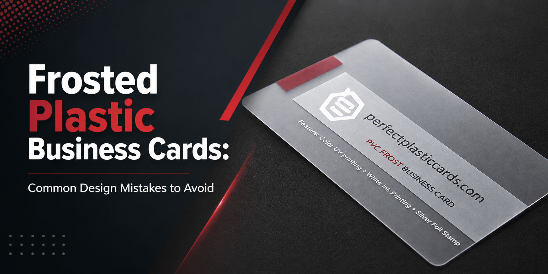 Frosted plastic business card